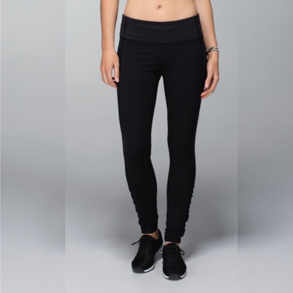 LULULEMON Speed Tight Cozy Black Legging Size 4 - Picture 2 of 16